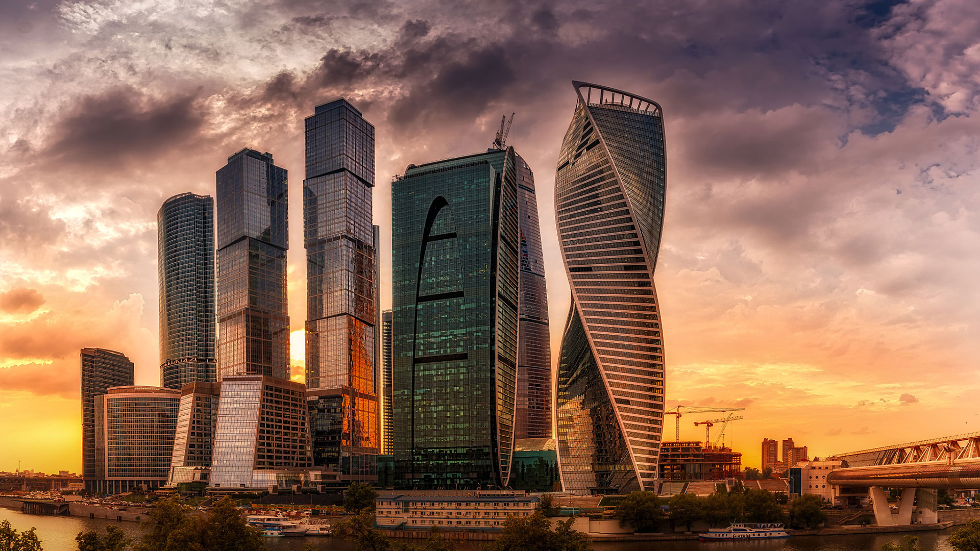 страны архитектура небоскреб Москва Россия москва-сити скачать