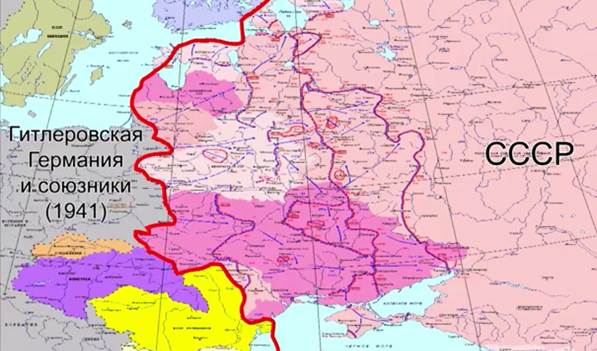 Карта наступления фашистов на ссср в 1941 году